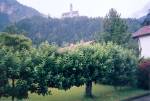 The view right outside our Gasthaus, with Neuschwanstein at the top